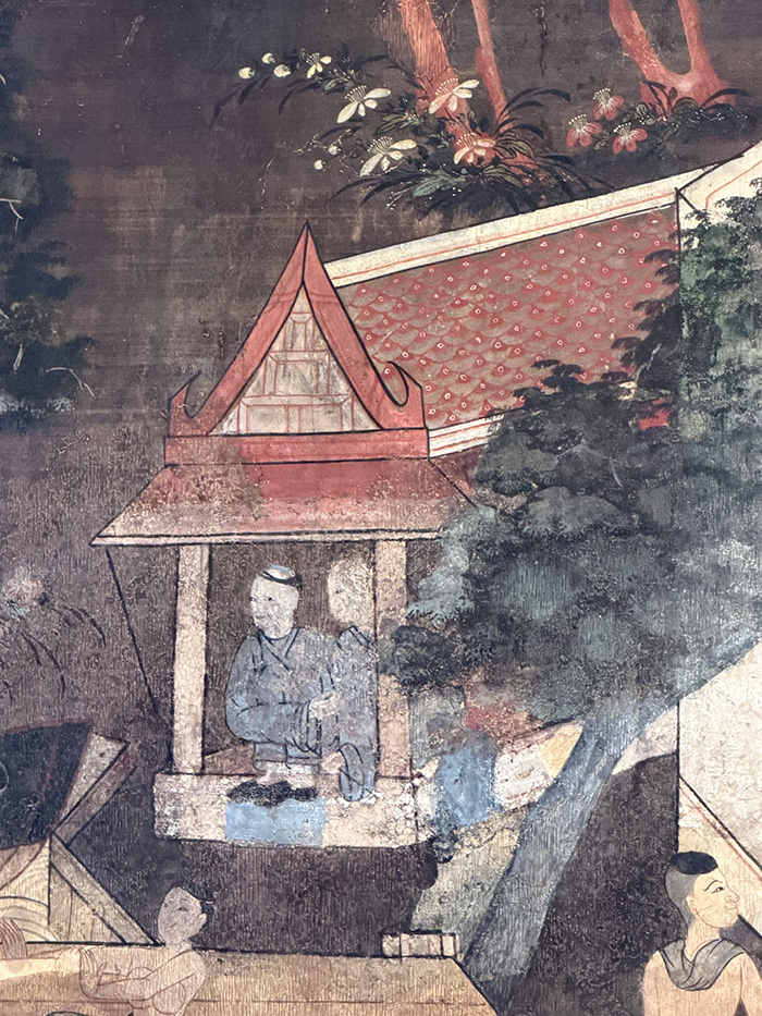 คนจีนในภาพวาดบนผนัง